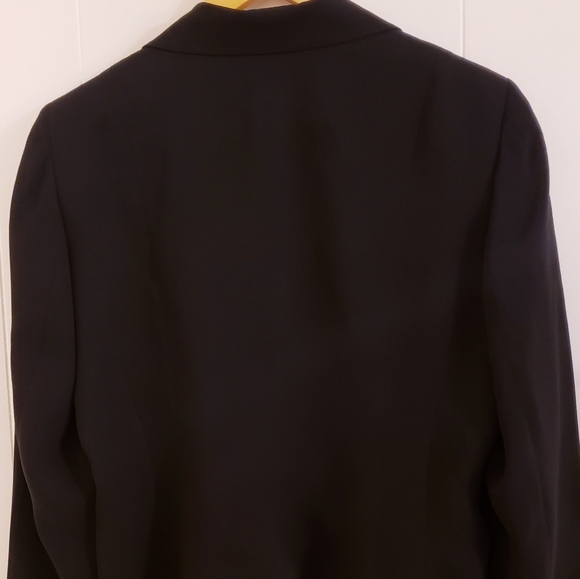 NWT Lauren Ralph Lauren Petite Women 14P Blazer Jacket Black 100% Silk Button Up - Picture 13 of 13